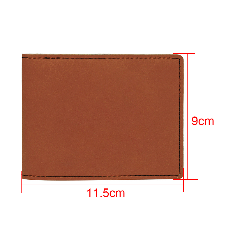 กระเป๋าสตางค์ผู้ชาย Bifold Leatherette Laserable พร้อมกระเป๋าใส่เหรียญ