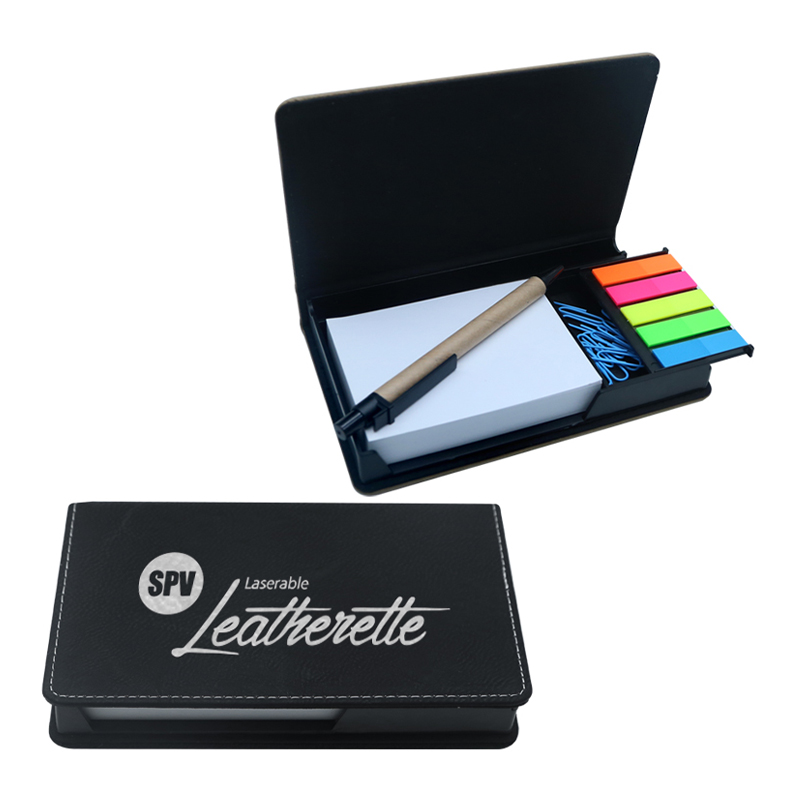 ที่ใส่ Notepad สี่เหลี่ยมผืนผ้าหนังเทียม Laserable