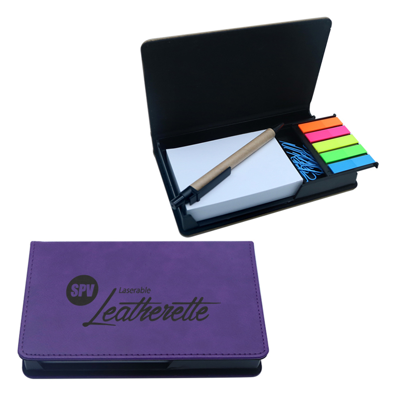 ที่ใส่ Notepad สี่เหลี่ยมผืนผ้าหนังเทียม Laserable