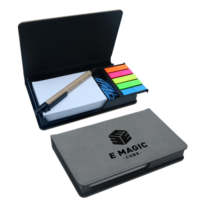 ที่ใส่ Notepad สี่เหลี่ยมผืนผ้าหนังเทียม Laserable