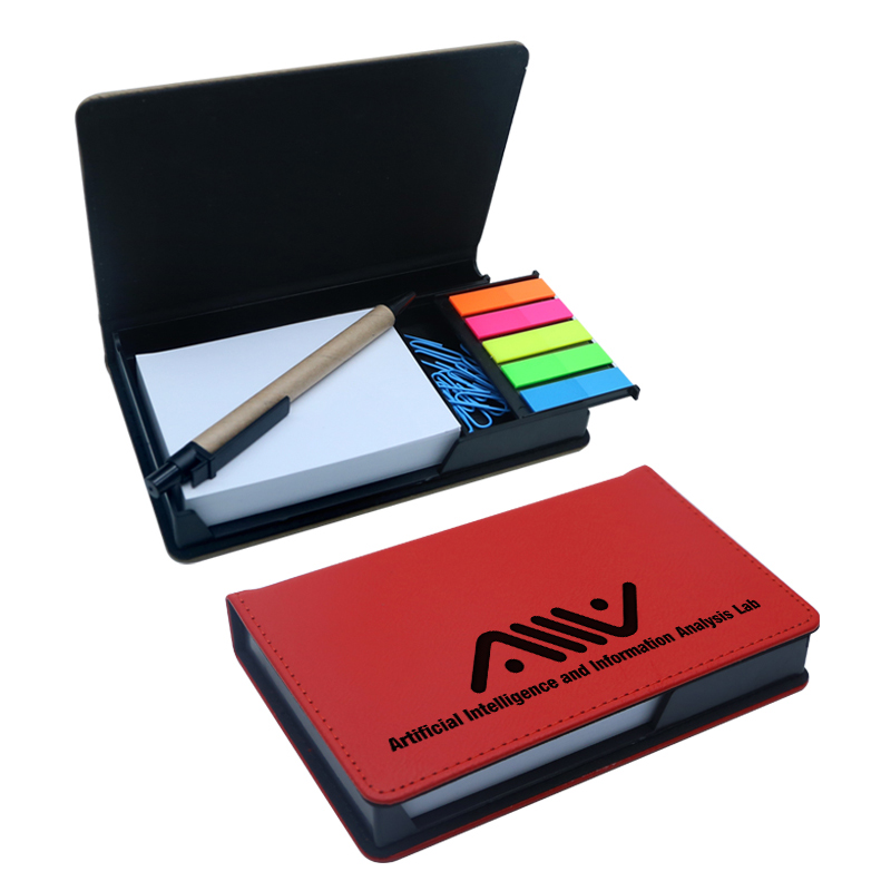 ที่ใส่ Notepad สี่เหลี่ยมผืนผ้าหนังเทียม Laserable