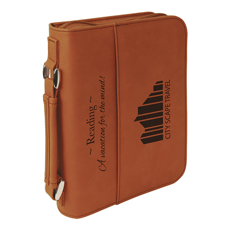 ปกหนังสือหนังเทียมขนาด 7 1/2'×10 3/4' มีซิปปิด