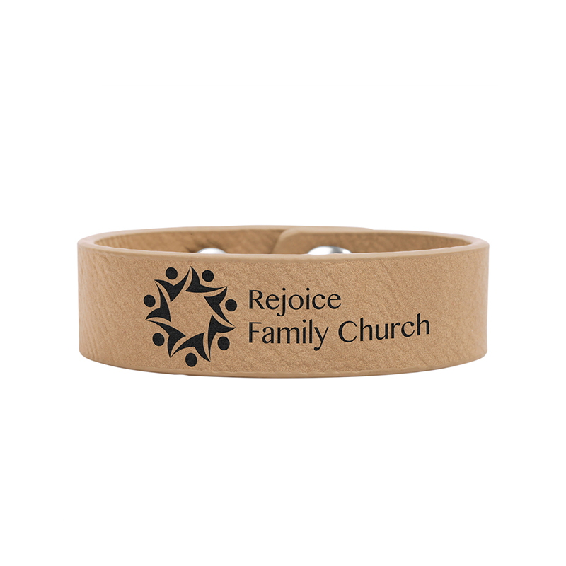 กำไลข้อมือหนังเทียมแบบเลเซอร์ได้ 9 1/2' x 1' กำไลข้อมือหนังเทียมแบบเลเซอร์ได้ 9 1/2' x 1'