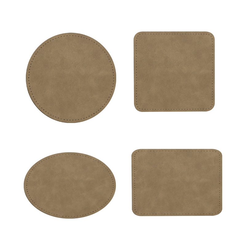 2 1/2 'x 2 1/2' แผ่นแพทช์หนังเทียมระเหิดสี่เหลี่ยมพร้อมกาว