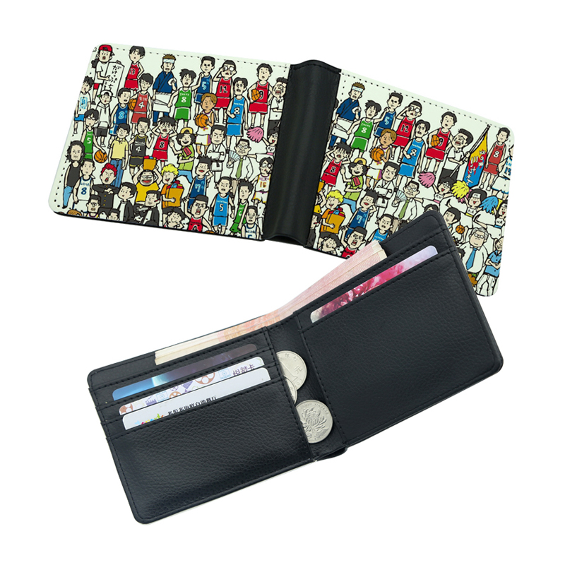 กระเป๋าสตางค์ Bifold หนังเทียมระเหิดสำหรับผู้ชายพร้อมการพิมพ์สองด้าน
