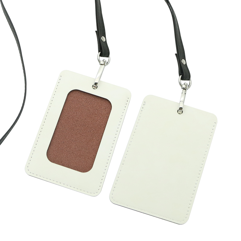 ที่ใส่ป้าย ID หนังเทียมระเหิด - แบบตรง