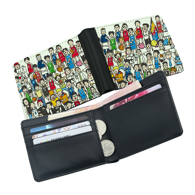 กระเป๋าสตางค์ Bifold หนังเทียมระเหิดสำหรับผู้ชายพร้อมการพิมพ์สองด้าน