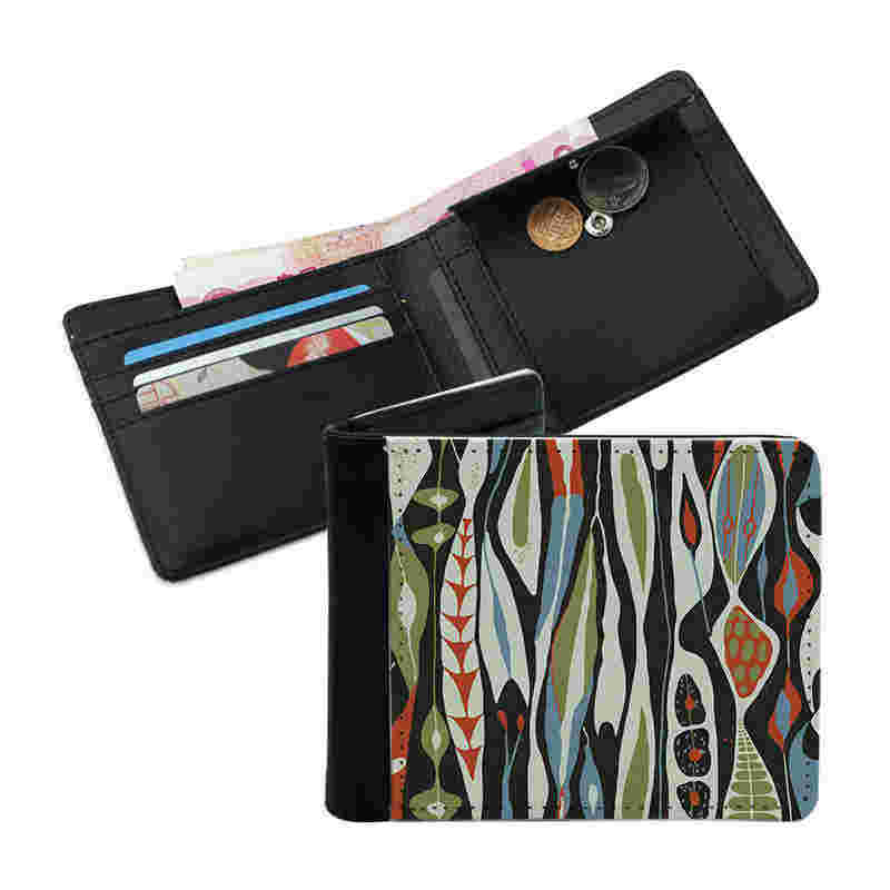 กระเป๋าสตางค์ Bifold หนังเทียม Sublimation สำหรับผู้ชายพร้อมช่องใส่เหรียญ กระเป๋าสตางค์ Bifold หนังเทียม Sublimation สำหรับผู้ชายพร้อมช่องใส่เหรียญ